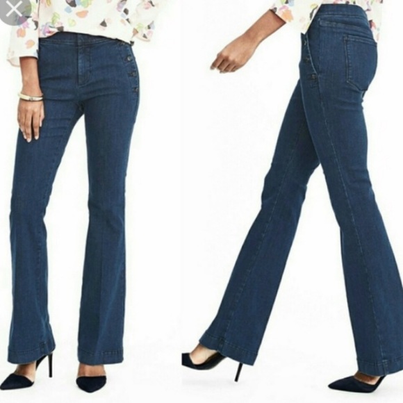 Banana Republic Premium Denim Sailor Flare Jeans - Picture 2 of 14